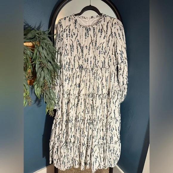 Dainty Jewells Blue and White Long Sleeve Dress - Picture 3 of 6